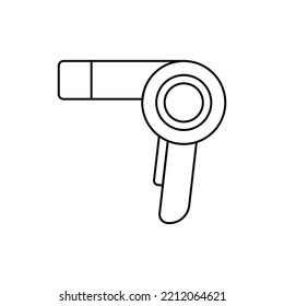 blowdryer, hair dryer icon in line style icon, isolated on white background