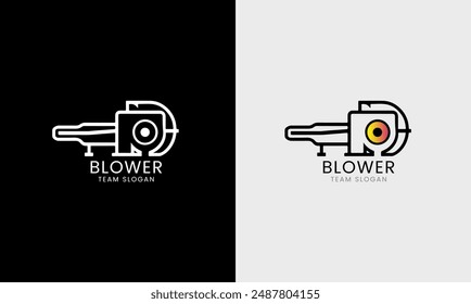 Logotipo del secador del ventilador, limpiador del polvo, limpiador de la velocidad del ventilador, máquina eléctrica del diseño del refrigerador del ventilador  
