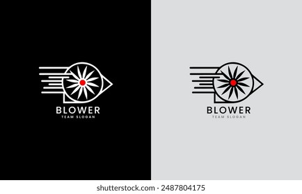 Blower dryer logo, dust cleaner, air blower speed cleaner, fan cooler design electric machine  