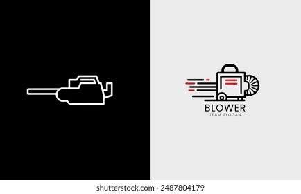 Logotipo del secador del ventilador, limpiador del polvo, limpiador de la velocidad del ventilador, máquina eléctrica del diseño del refrigerador del ventilador  