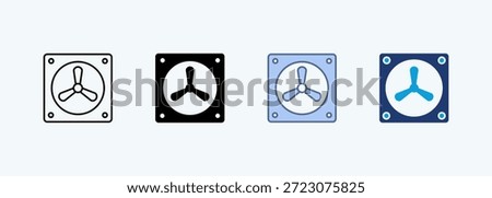 Blower Fan multiple style icon collection