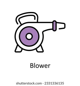 Blower Filled Outline Icon Design illustration. Home Repair And Maintenance Symbol on White background EPS 10 File