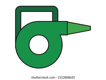 Blower green icon on white background.