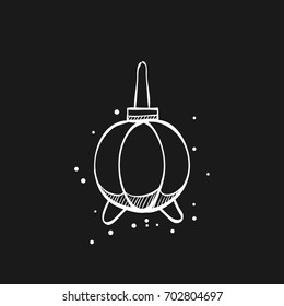 Blower icon in doodle sketch lines. Photography repair maintenance tool equipment