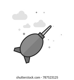 Blower icon in flat outlined grayscale style. Vector illustration.