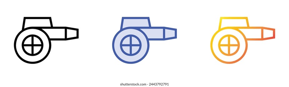 blower icon. Linear, Blue Fill and Gradient Style Design Isolated On White Background