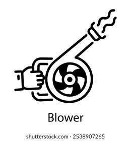 Icono de ventilador en estilo de contorno 
