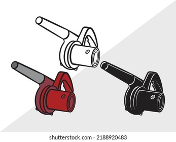 Blower Machine Clipart SVG Printable Vector Illustration 