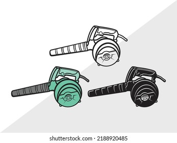 Blower Machine Clipart SVG Printable Vector Illustration 