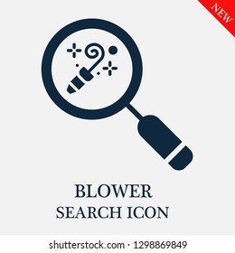 Blower search icon. Editable Blower search icon for web or mobile.
