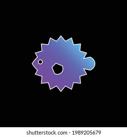 Blowfish blue gradient vector icon
