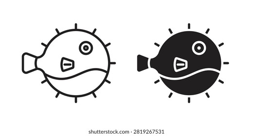 Blowfish icon editable pictograms collection