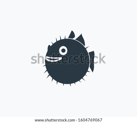 Blowfish icon isolated on clean background. Blowfish icon concept drawing icon in modern style. Vector illustration for your web mobile logo app UI design.