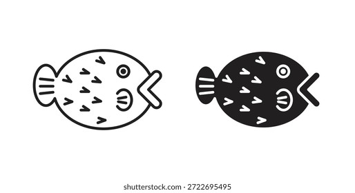 Blowfish icon isolated vector Illustration. Vector pictogram for web and app