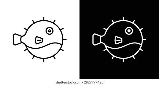 Blowfish icon vector illustrations group