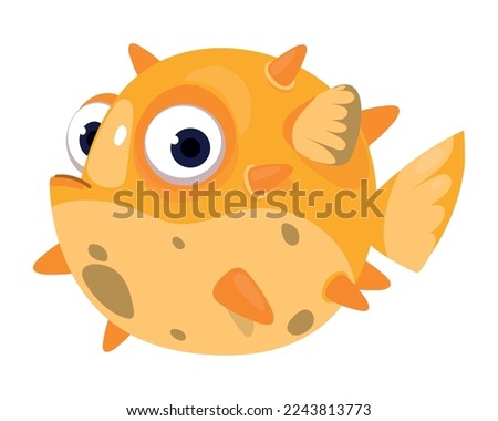 blowfish isolated icon white background