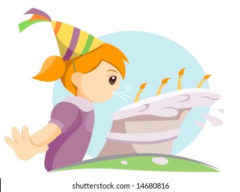Velas de cumpleaños brillantes - Vector