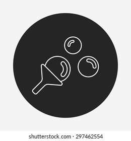 Blowing bubbles line icon