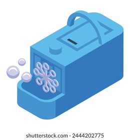 Blowing bubbles machine icon isometric vector. Child soap. Water game