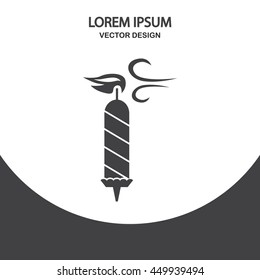 Blowing candle icon on the background