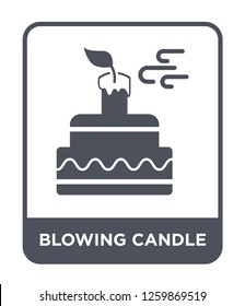 blowing candle icon vector on white background, blowing candle trendy filled icons from Party collection, blowing candle simple element illustration