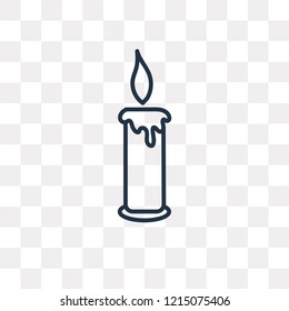 Blowing Candle vector outline icon isolated on transparent background, high quality linear Blowing Candle transparency concept can be used web and mobile