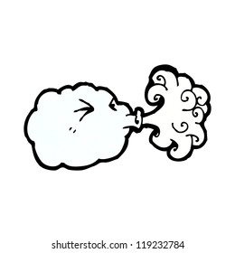 blowing cloud cartoon