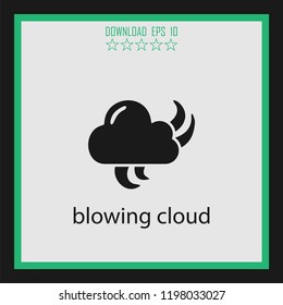blowing cloud  vector icon