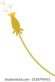 Ilustração de vetor de flor de dente-de-leão soprando