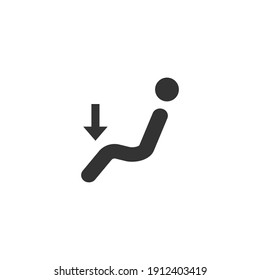 Blowing direction icon in simple design. Vector illustration