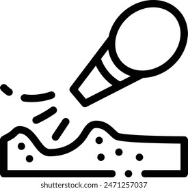 Blowing icon. Thin Linear Style Design Isolated On White Background