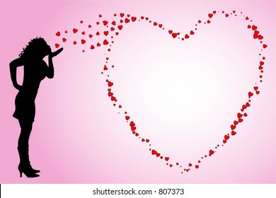 Besos que soplan - vector