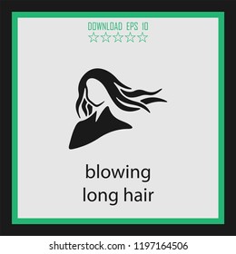 blowing long hair