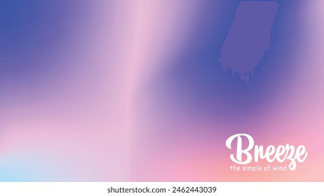 Blowing in summer when the weather is nice, blue gradient