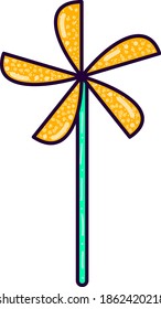 Blowing toy, illustration, vector on white background.