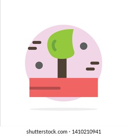 Blowing, Weather, Wind, Winter Abstract Circle Background Flat color Icon