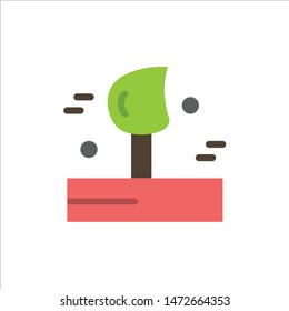 Blowing, Weather, Wind, Winter  Flat Color Icon. Vector icon banner Template