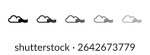 Blowing wind icon isolated vector on white background set