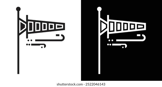 ícone de vento soprando símbolo de vetor simples