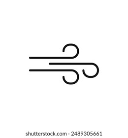 Blowing wind logo sign vector outline