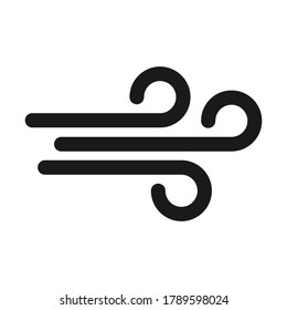Blowing wind / windy flat icon for apps and websites