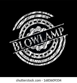 Blowlamp on chalkboard. Vector Illustration. Detailed.