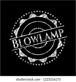 Blowlamp written with chalkboard texture