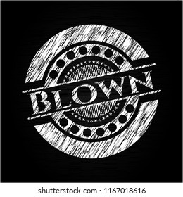 Blown chalkboard emblem