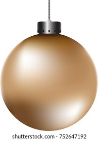 blown christmas ball on white background, illustration,vector