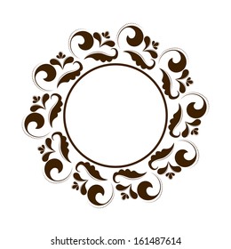 blown color floral frame design background.Eps10