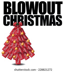 Blowout Christmas sale tag tree background with copy space Eps 10 vector