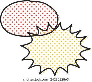 Blowout material drawn in loose lines