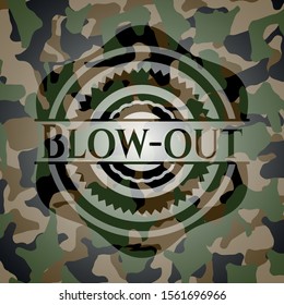 Blow-out on camouflage texture. Vector Illustration. Detailed.