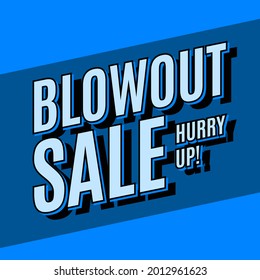 Blowout Sale Shopping Offer Web Banner Design Vector